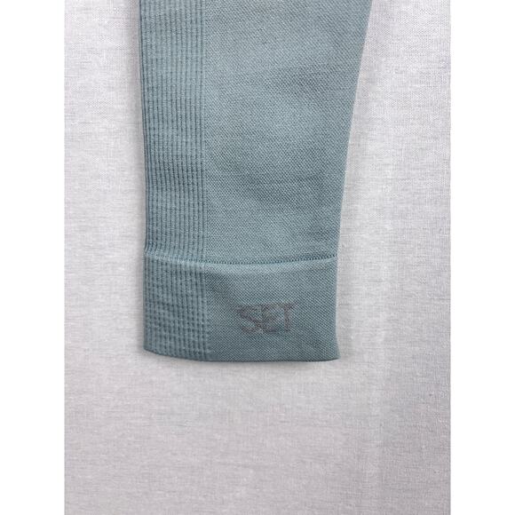 Set Active Leggings Scluptflex Seamless Rain Blue Workout Athletic Running Gym - Picture 6 of 7